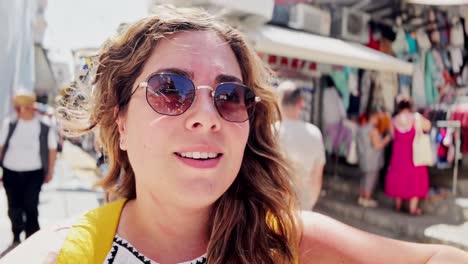 athens adventure: young woman explores greece