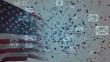 Confetti-and-envelopes-over-American-flag.