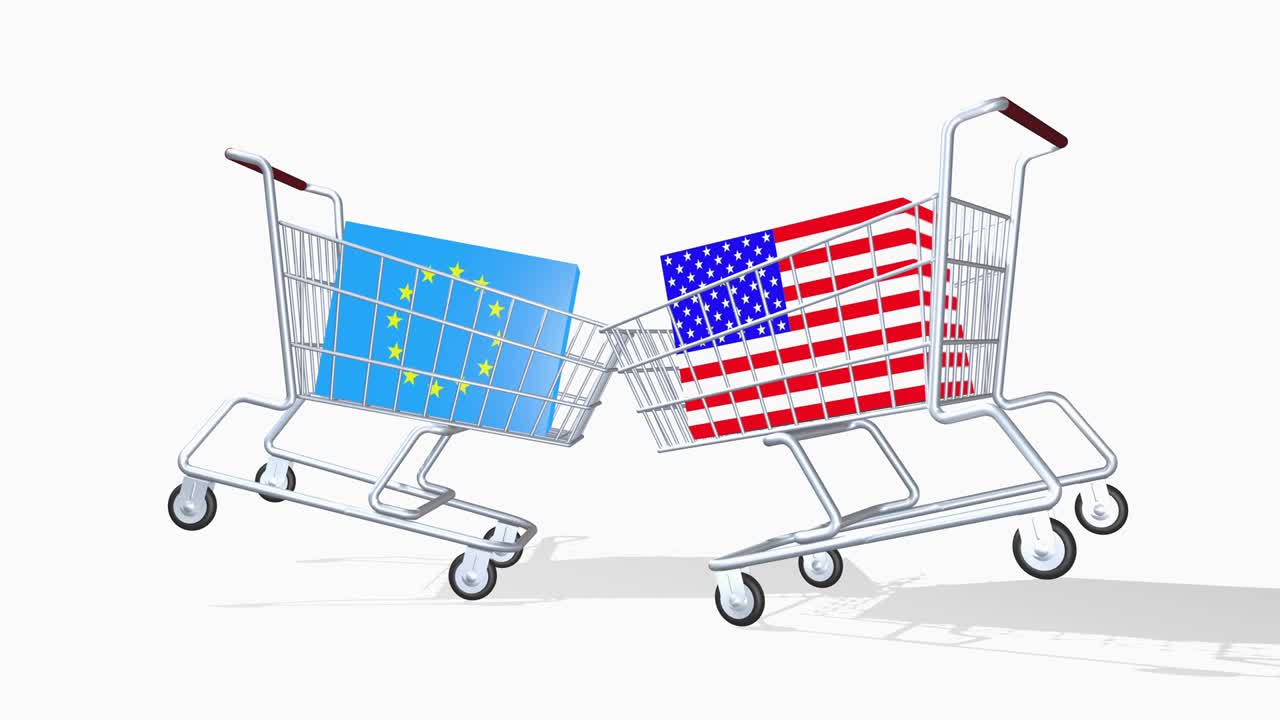 미국과 유럽연합 사이의 무역 분쟁에서 대립의 개념.
