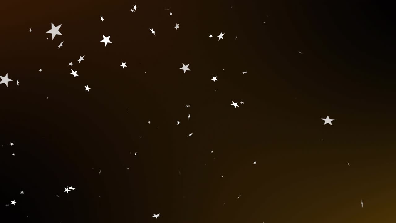 On play concentric segmented arcs rotating and sweeping, stars drifting to show swirling motion