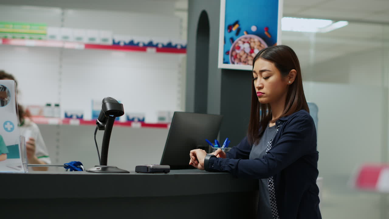 Inside a Pharmacy with Customers and Pharmacists