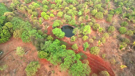 conservación de agua recolección de agua de lluvia vista de avión no tripulado