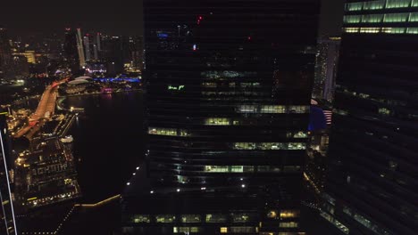 singapore city skyline at night