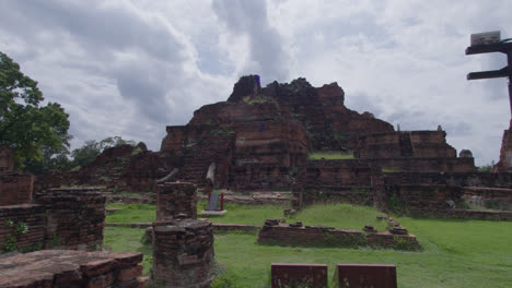 wide view of wat mahathat is one of the ayutthaya historical parks and is a popular destination for tourists around the world