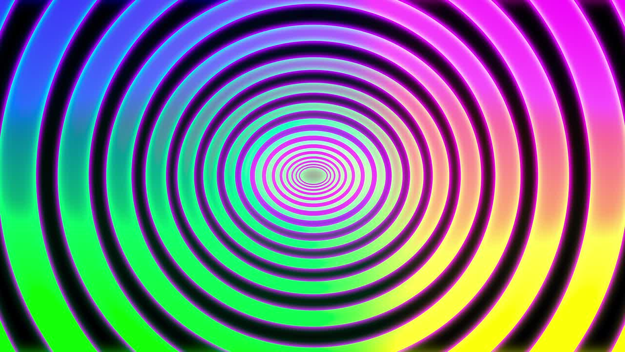 abstracts arco iris espiral túnel psihodélico fondo. bucle sin costuras animación 4k. realidad virtual diseño futuro renderizado en 3d