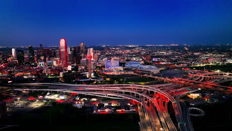 downtown dallas at dusk