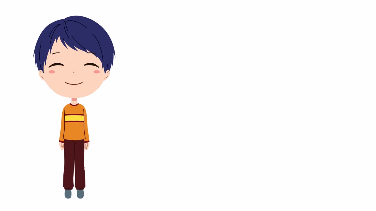 입술 동기화 소년의 입술동기화 애니메이션