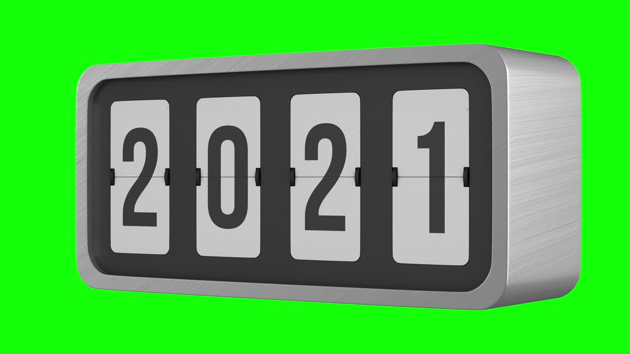 Flip black scoreboard 2022 on green background. Isolated 3D render