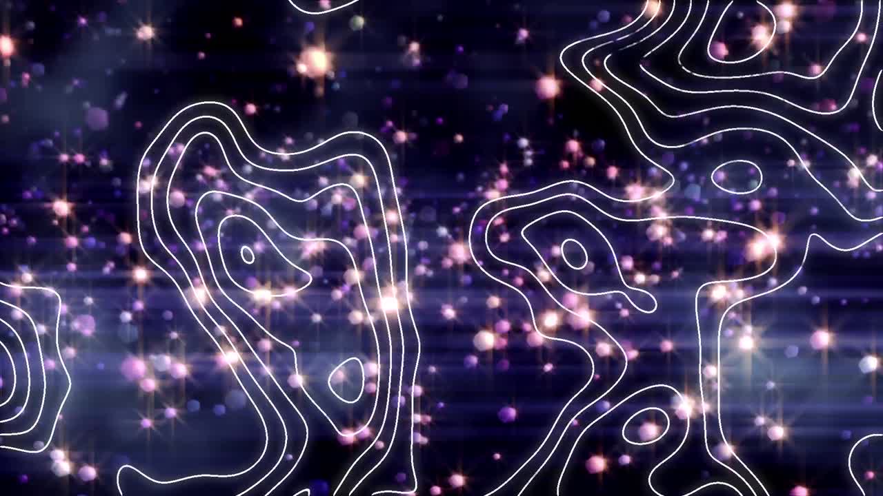 animación de manchas y formas en navidad sobre fondo negro