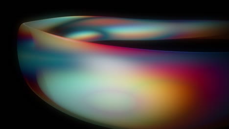 abstract 3d color circle. shine ring. light effect as abstract looped background with light trails, stream of multicolor neon lines in space form rings