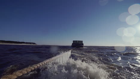 frozen tow in winter landscape