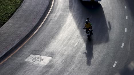 bangkok , thailand - 12 june, 2020 : high view of traffic car at wat phra sri mahatat bts station