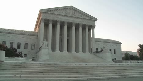 an establishing shot of the supreme court building in washington dc