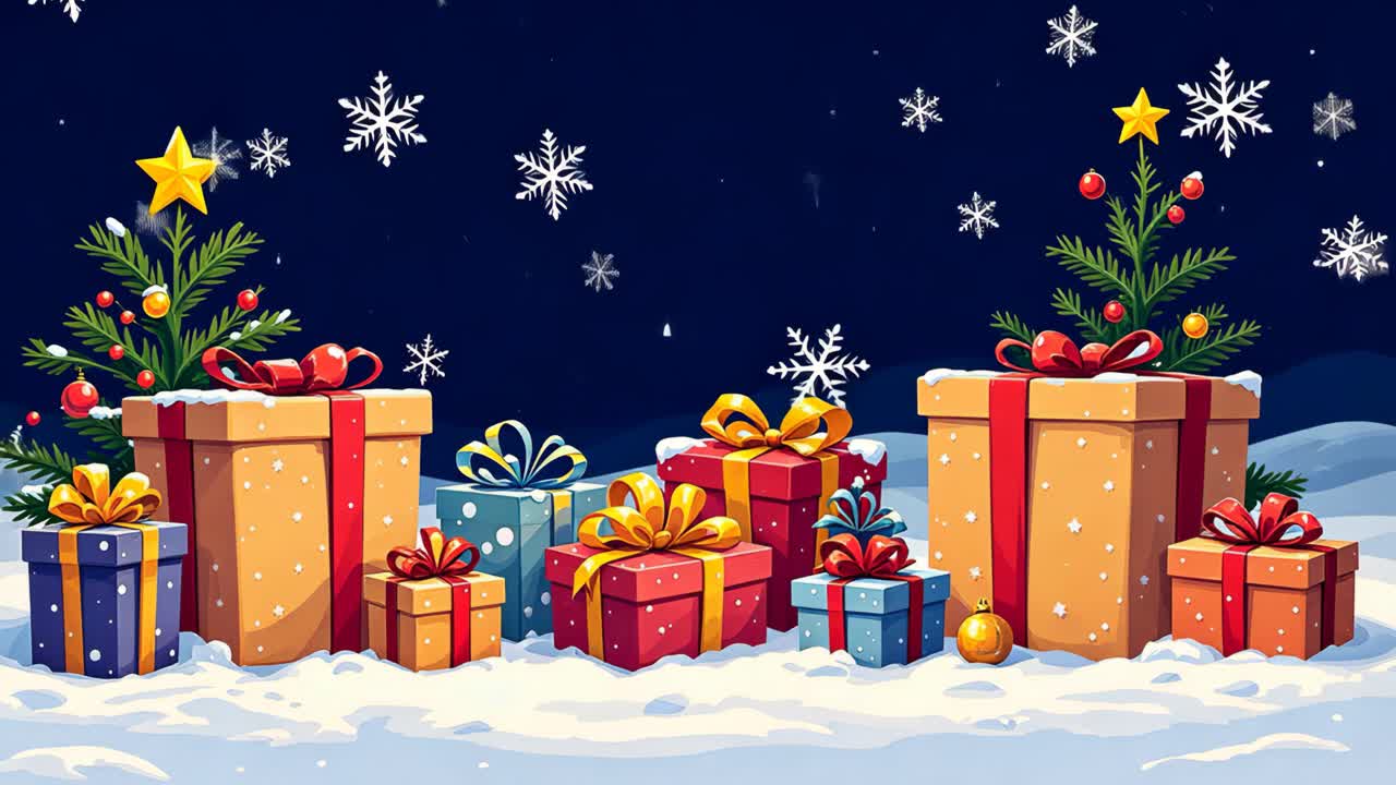 눈 아래의 크리스마스 선물