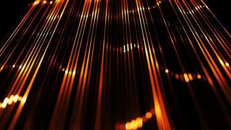 el fondo abstracto de las líneas amarillas brillantes forman una superficie ondulada. hermosas líneas curvas como un hermoso fondo creativo en bucle en 4k