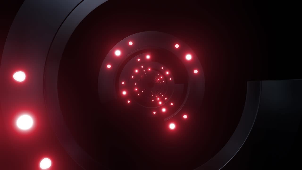 Red Glowing Spiral Tunnel