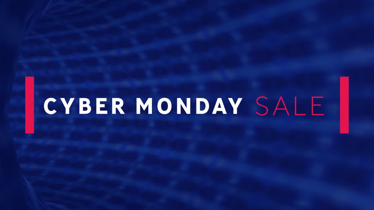 Cyber Monday Sale on blue background