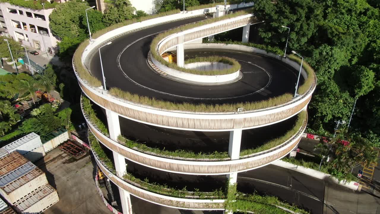 홍콩 빅토리아 로드 섬 서쪽 환승역 다단계 진입로