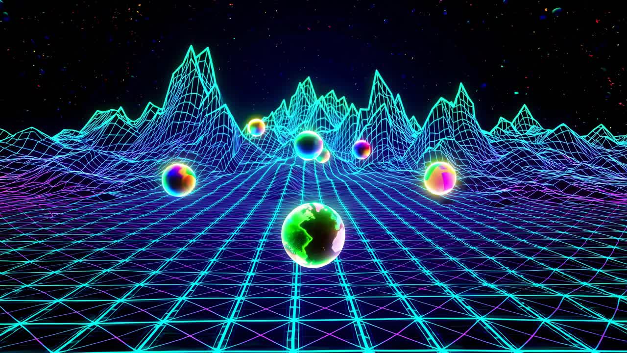 Retro Cyberpunk Landscape