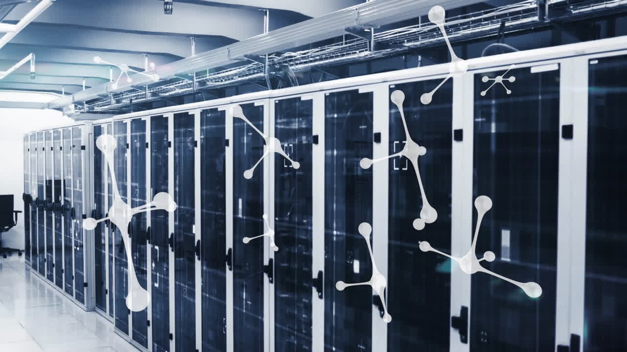 Animating network connections over server racks in data center