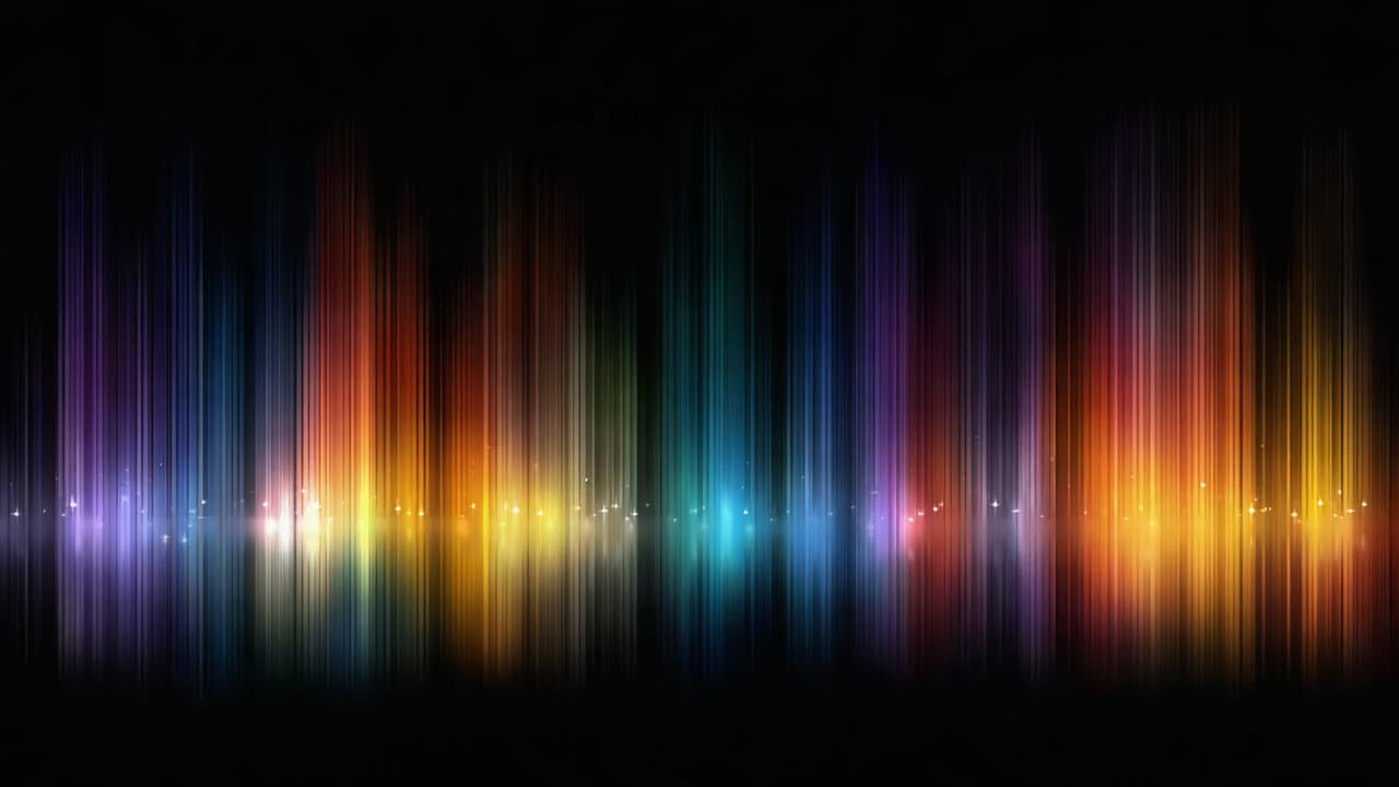 Vibrant Spectrum of Colors: A Captivating Visual Experience of Light Patterns and Waves Displayed Over a Dark Background