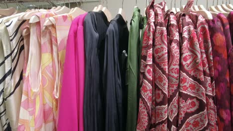 Close-up-of-many-women-cloths-display-for-sale