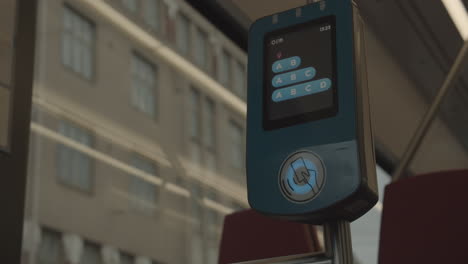 hsl card and visitor card reader in helsinki tram