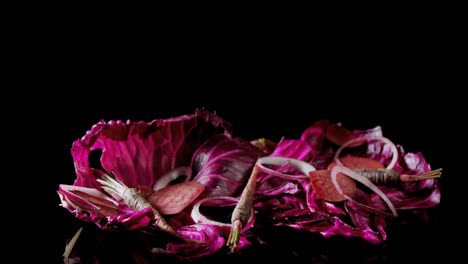 Fresh-vegetables-on-black-background-4k