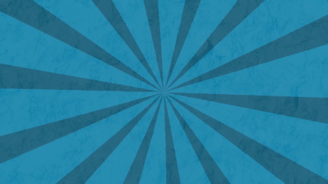 Animation of sales text banner against radial rays in seamless pattern on blue background