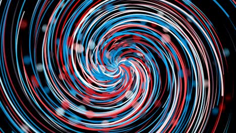 muchas líneas de partículas espirales brillantes, fondo abstracto moderno generado por computadora