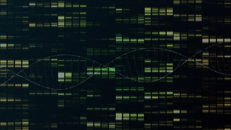 animation of green lights on black background