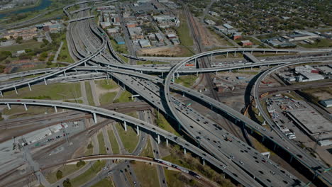 large multilane highway interchange