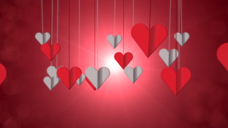 Animation-closeup-motion-romantic-hearts-on-Valentines-day-2