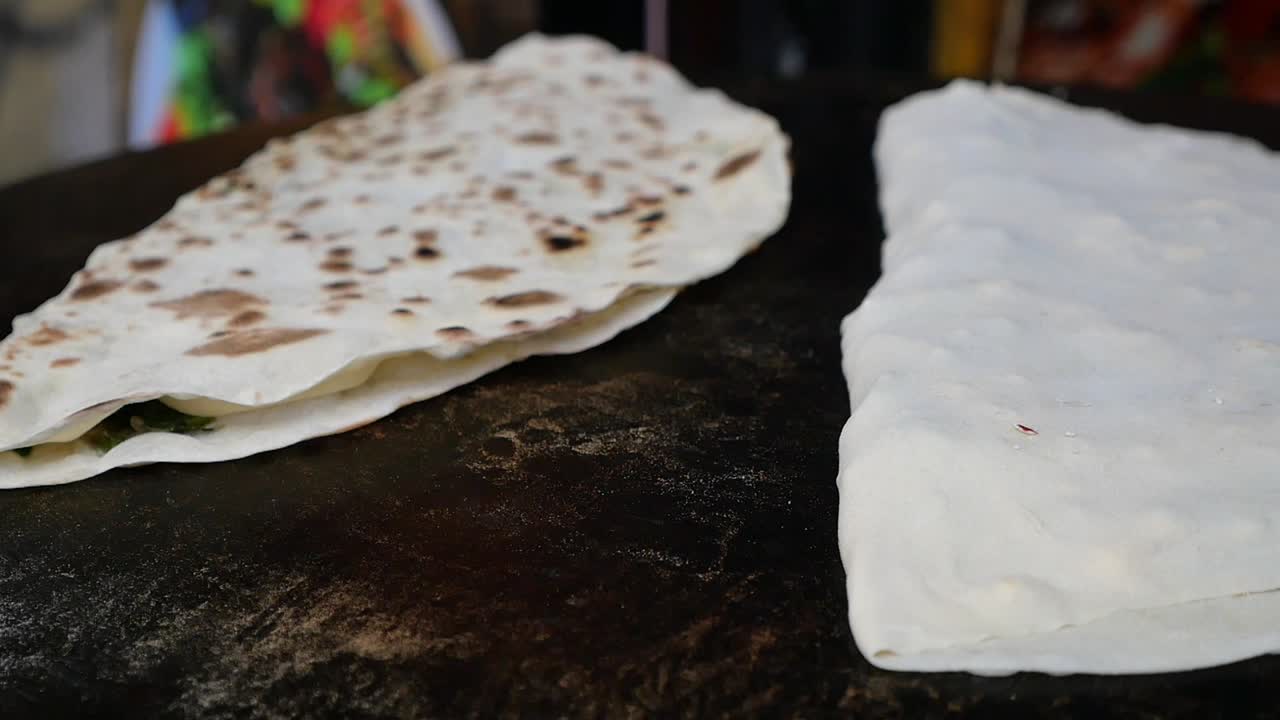 Gözleme preparation