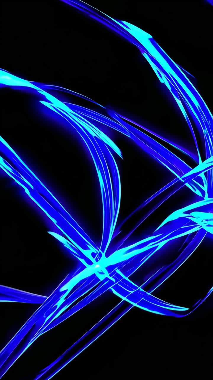 líneas de neón azules abstractas