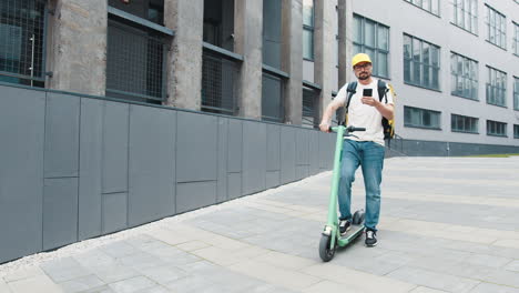 delivery person on electric scooter