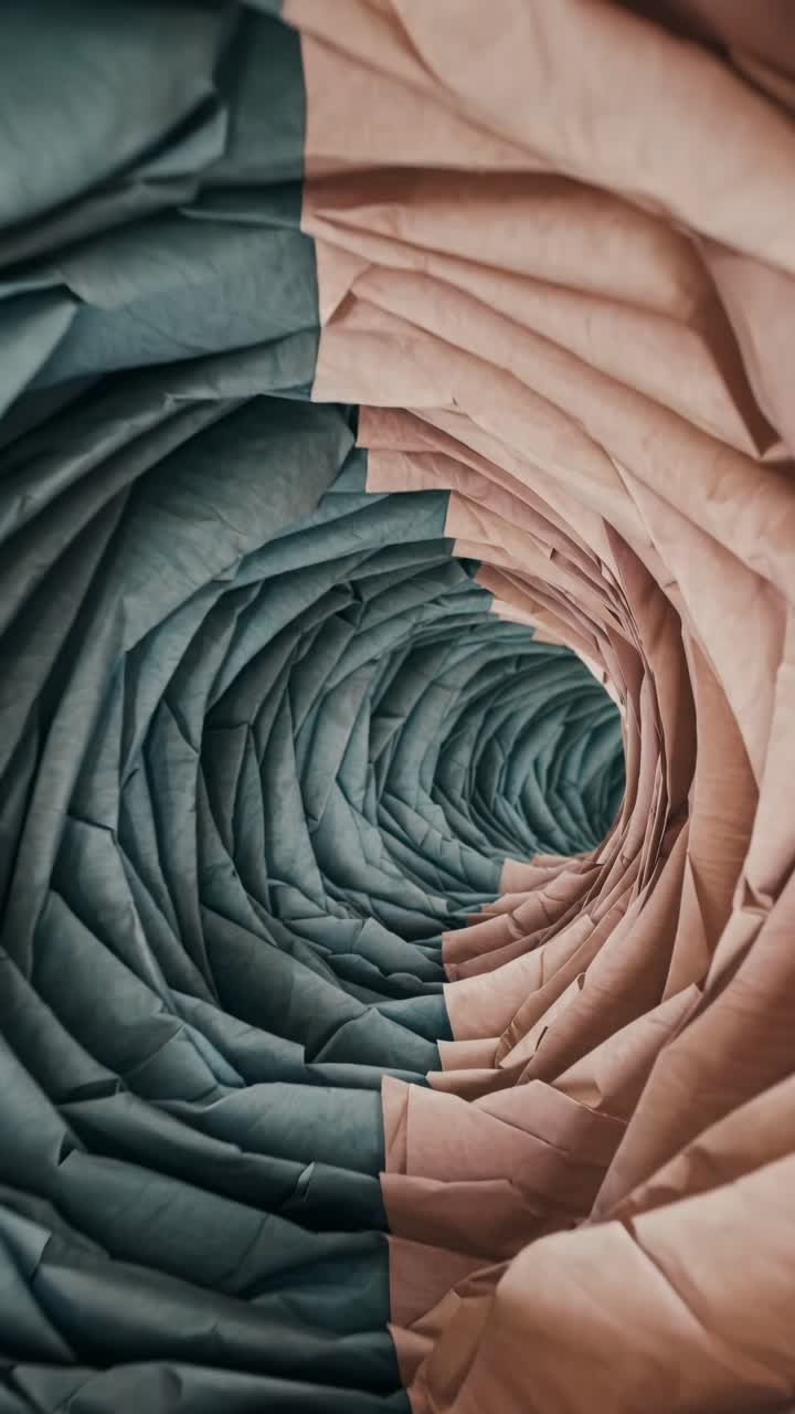 Abstract Two-Tone Fabric Spiral