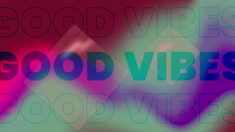 animation of text vibes on colourful background