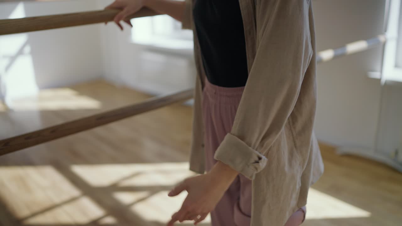 Images of a dancer in a studio