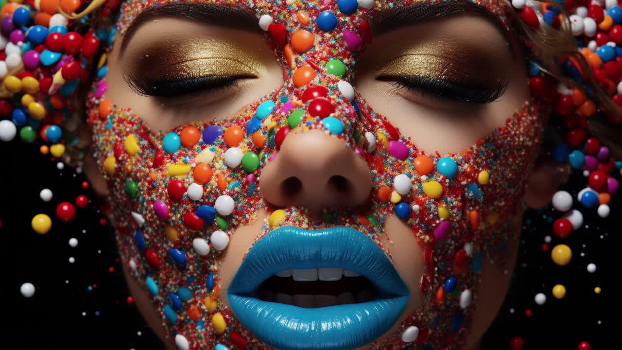 zapatos de tacón alto hechos con dulces y caramelos con ai generativo