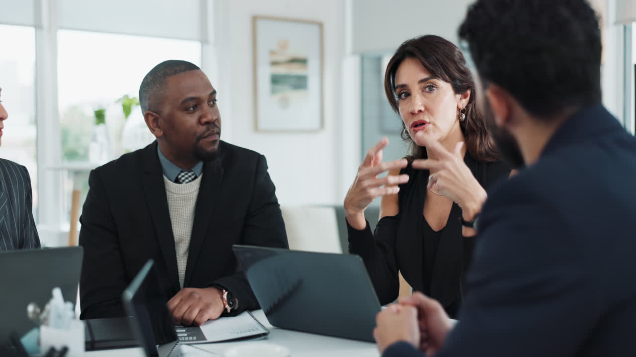 Business Meeting with Diverse Team Collaboration