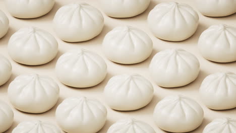 chinese food steamed stuffed bun baozi, 3d rendering.