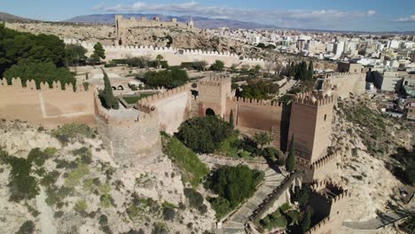 medieval almería alcabaza complex view from above, andalusia