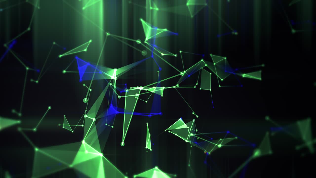 fondo digital abstracto con bucle de polígonos conectados