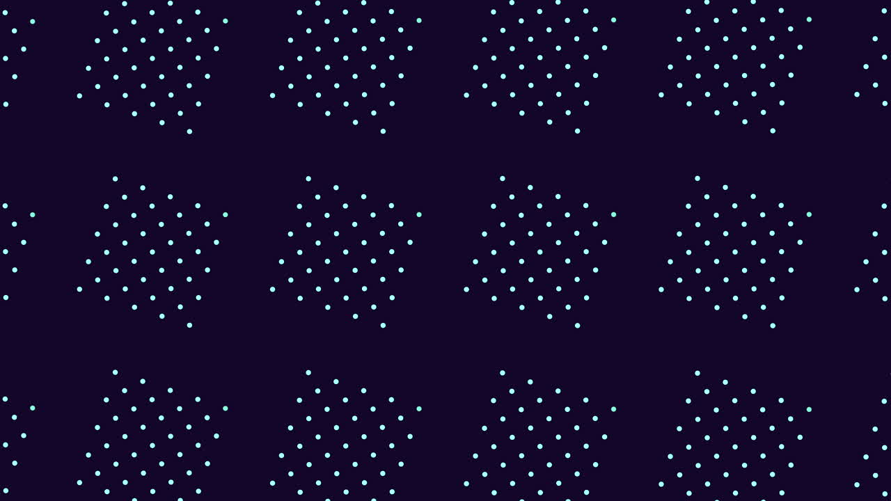 Blue dot grid intriguing pattern on black background