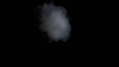 white smoke exploding over the black background, slow motion