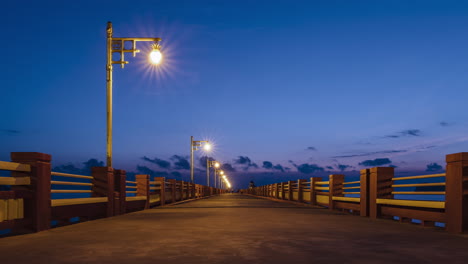 a 4k time lapse of dawn at a pier in southern thailand