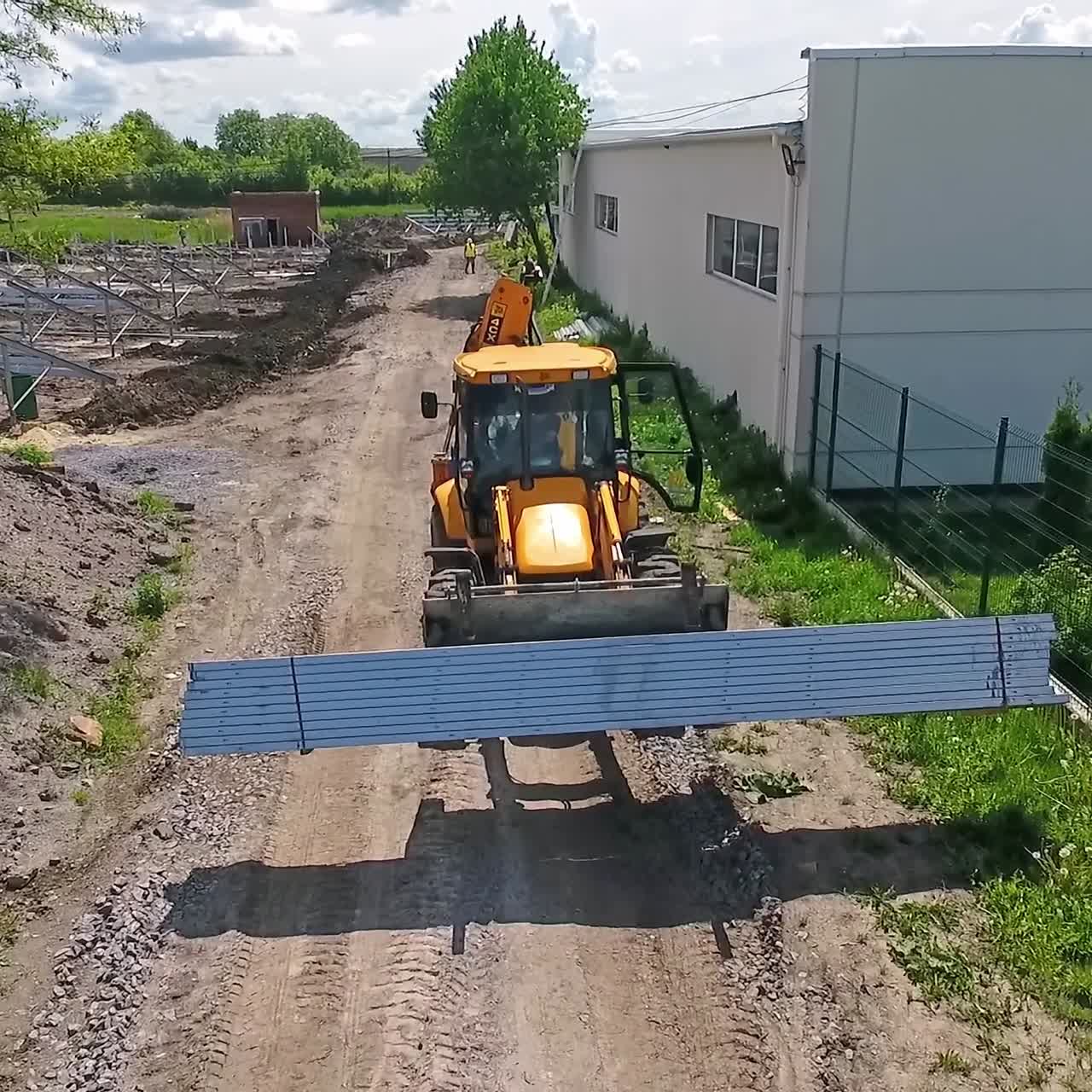 Excavator machinery at construction site