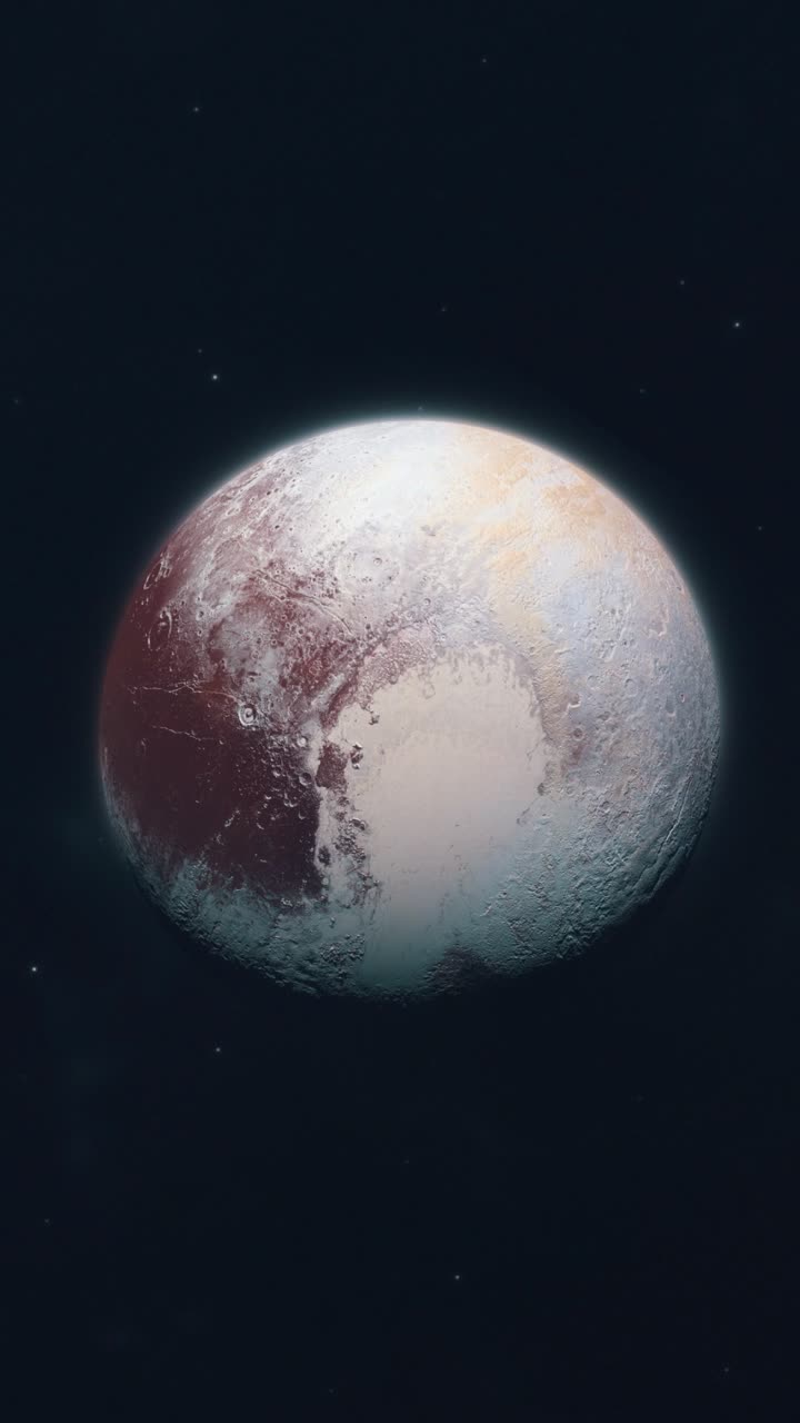 Vertical Tilt Down to Reveal the Dwarf Planet of Pluto