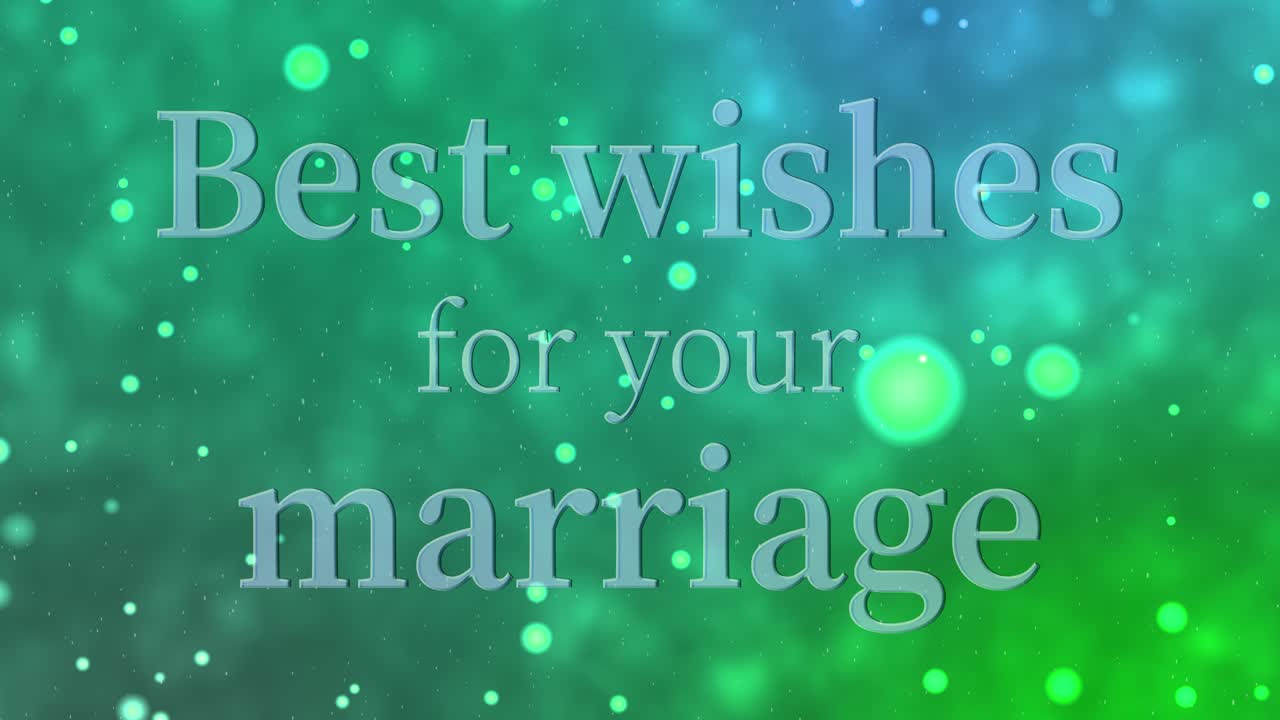 당신의 결혼에 대한 가장 좋은 소원 문자 메시지 애니메이션 모션 그래픽